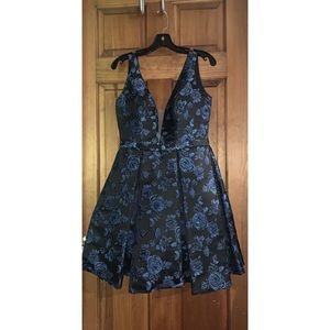 Blue and Black Dress